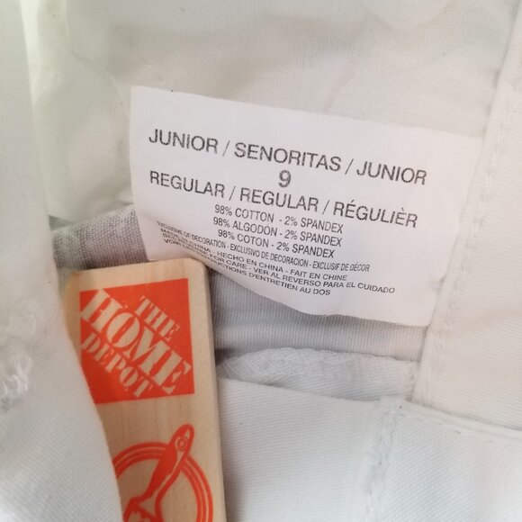 Vintage Y2K 90s LEI Junior White Shorts Size 9 USA Stars and Stripes - Picture 9 of 10